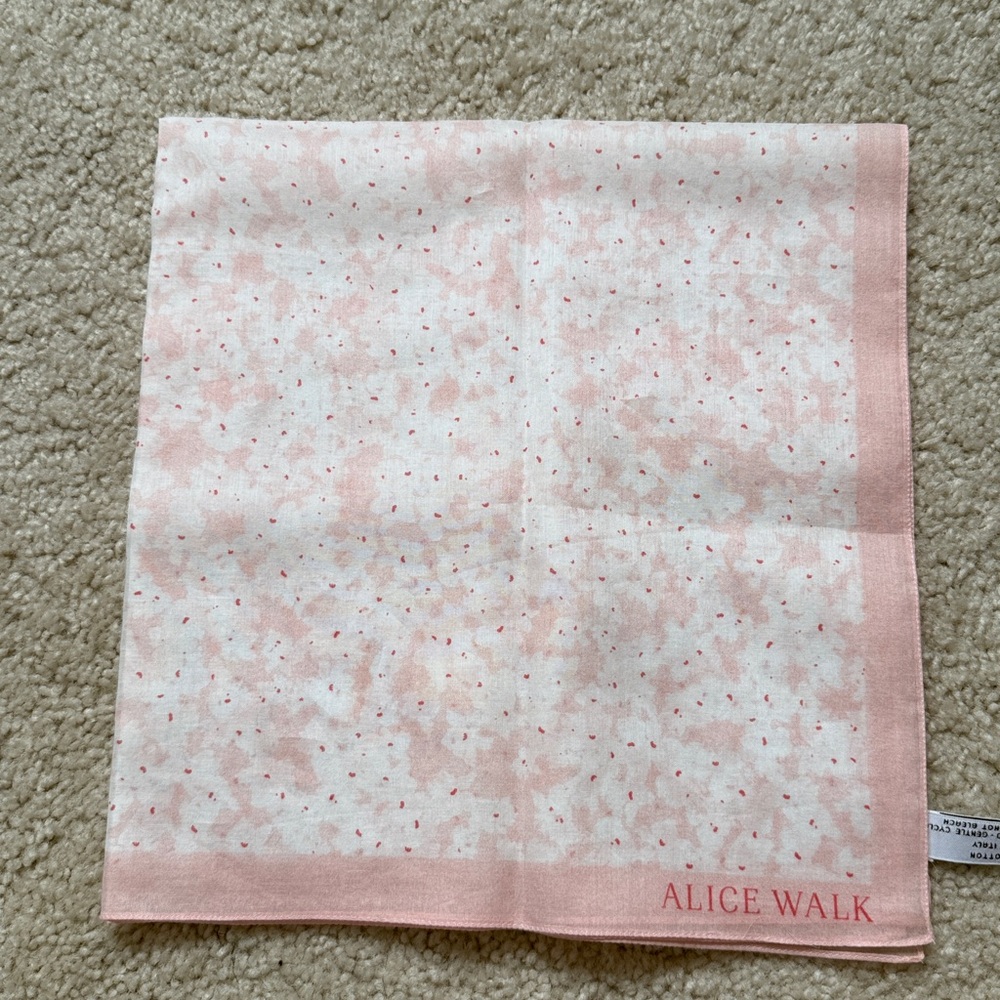 Alice Walk Pink Patterned Silk Scarf